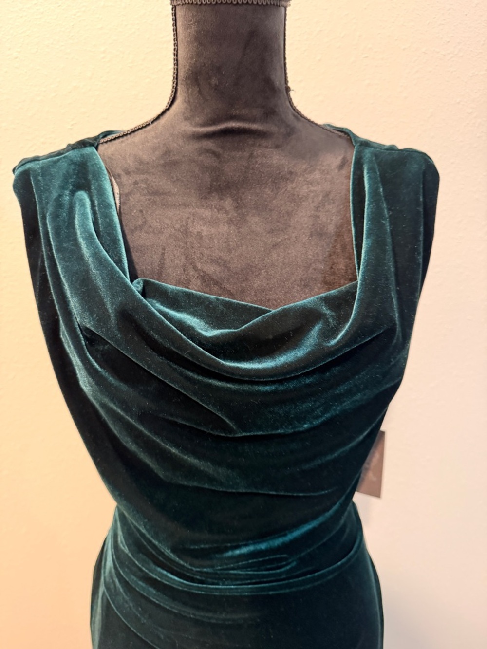 Vince Camuto Emerald Velvet Cowl Dress